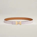 Mini Constance belt buckle & Reversible leather strap 24 mm - Image 2